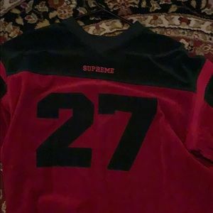 supreme velour football jersey